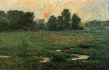 8月の夕日 プレーリーデルの風景 ジョン・オティス・アダムス Oil Paintings